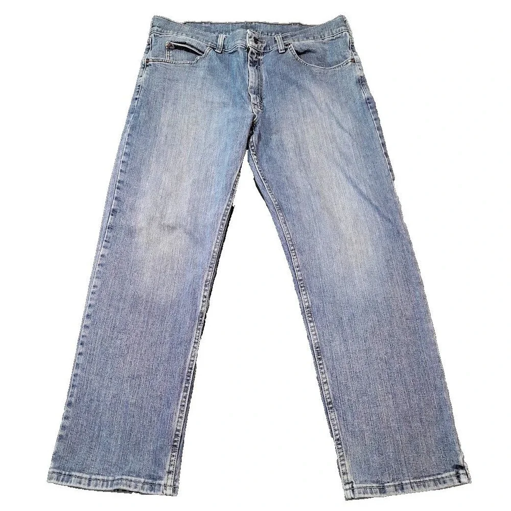 Lee Relaxed Fit Jeans Mens 36x29 Blue Medium Wash Straight Leg 100% Cotton